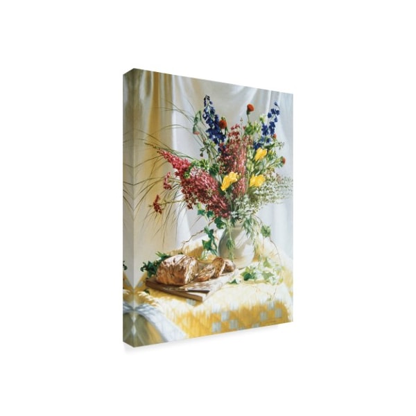 Robin Anderson 'Wild Flowers And Yellow Quilt' Canvas Art,24x32